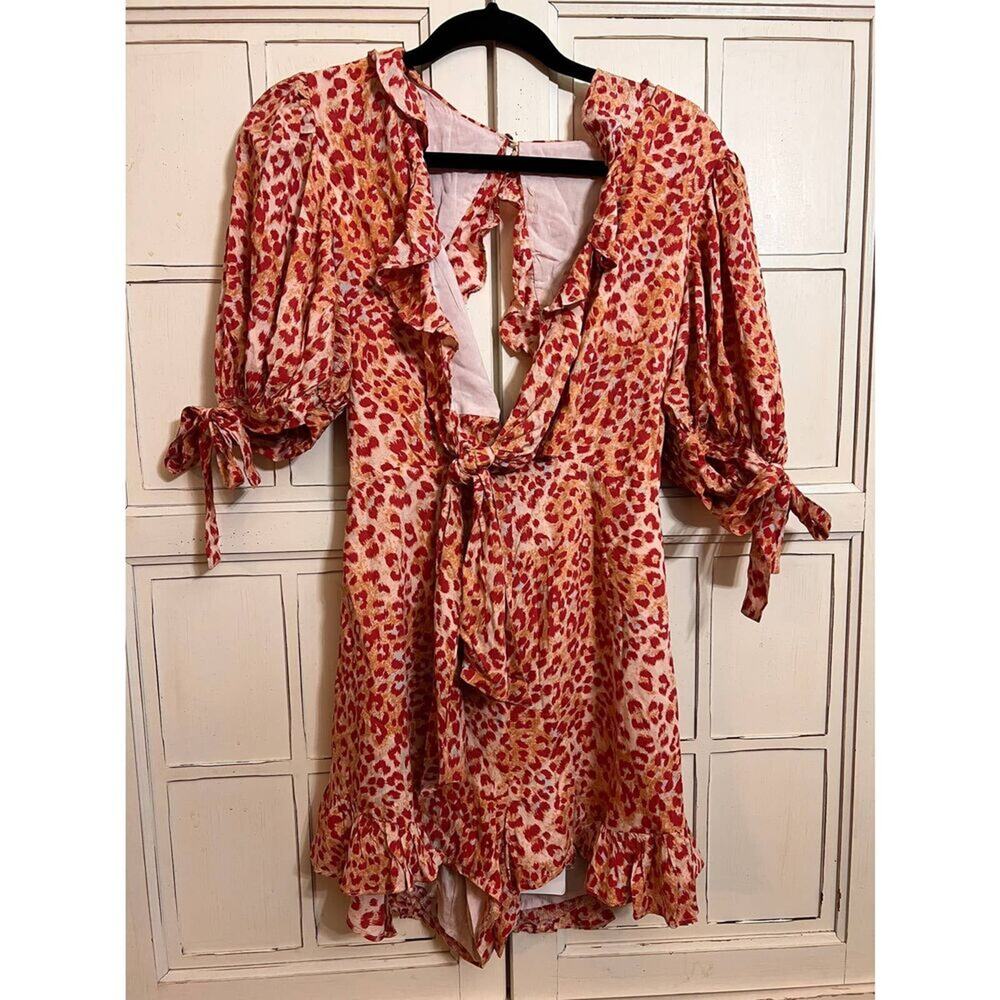 NWT Indikah by Angel Biba size medium romper animal print